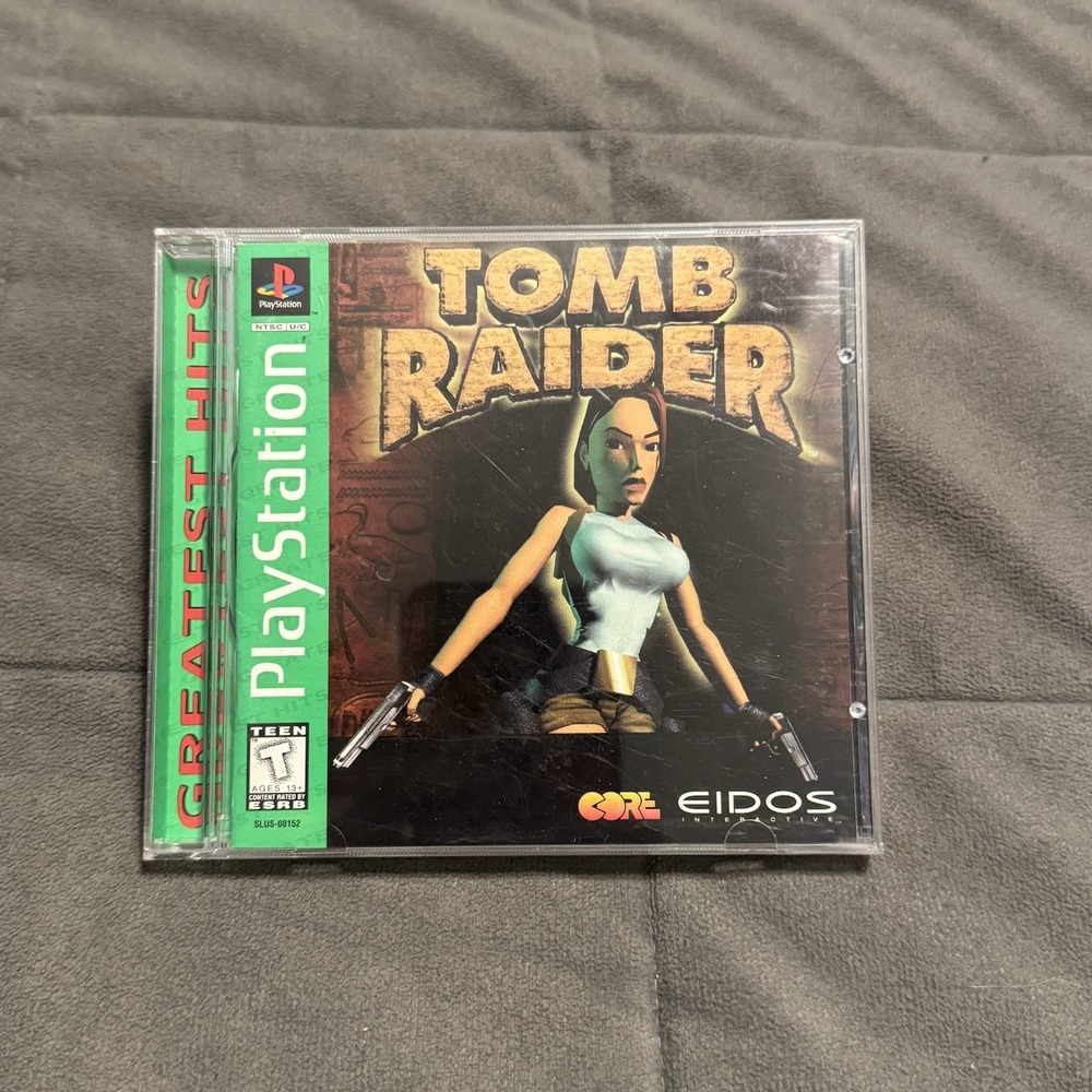 Tomb Raider Greatest Hits PS1 Playstation 1 Complete + Reg Card